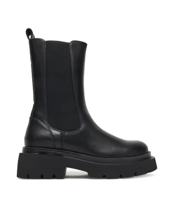 Botine  Piele ecologica, Negru, Negru