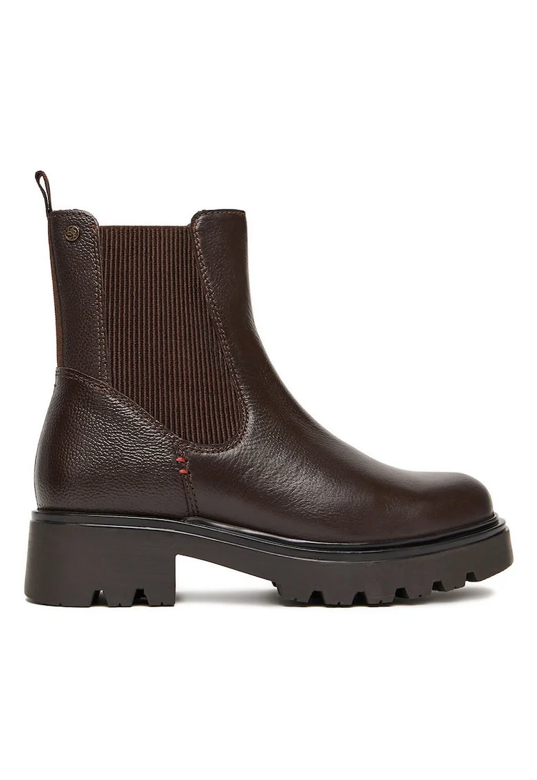 Botine  piele naturala, maro, Maro