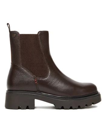 Botine  piele naturala, maro, Maro