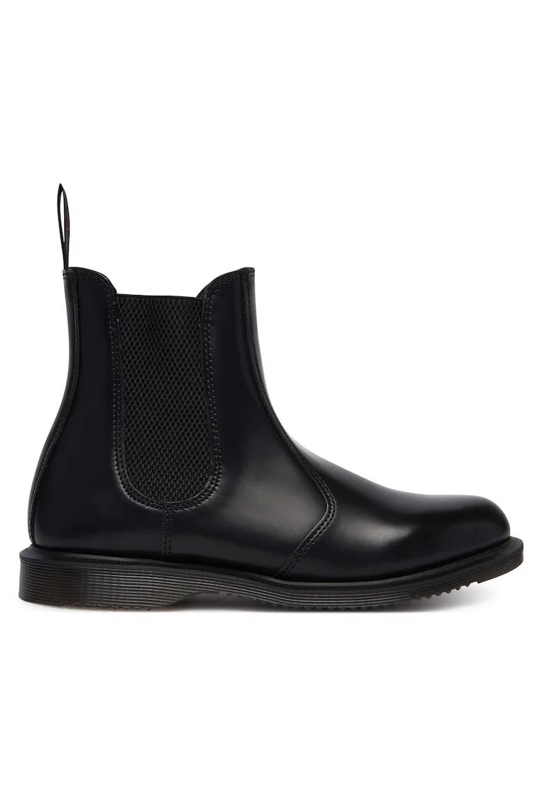 Dr Martens, piele naturala, negru, Negru