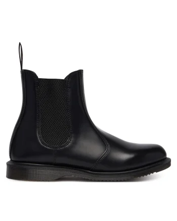Dr Martens, piele naturala, negru, Negru