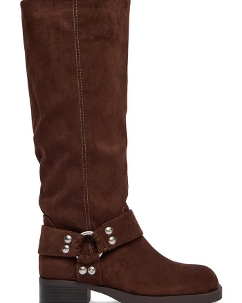 Cizme cowboy  material textil, maro, Maro