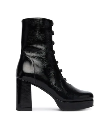 Botine  Piele naturala, Negru, Negru