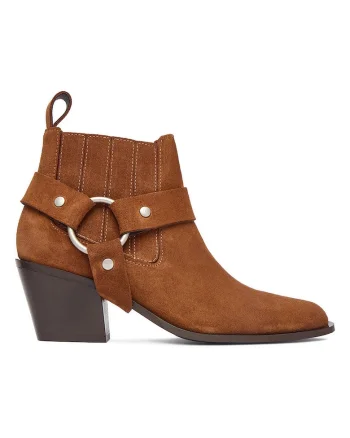 Botine  piele naturala, maro, Maro