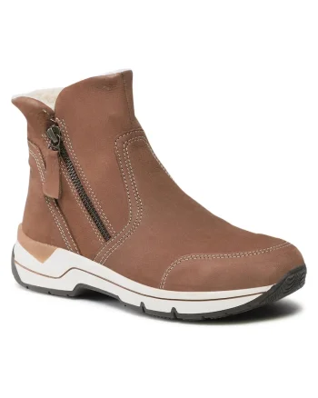 Botine dama,  piele naturala, maro, Maro