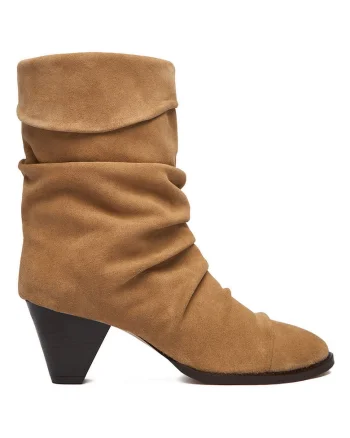 Botine dama,  piele naturala, bej, Bej