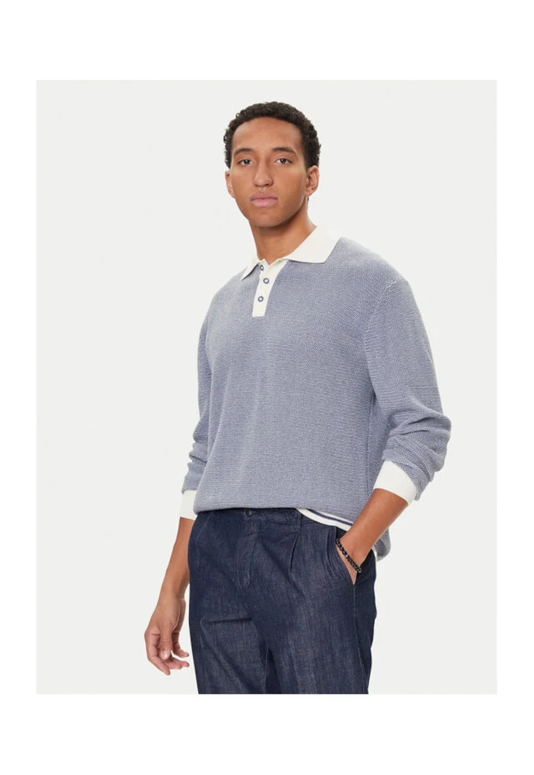 Bluza polo barbati, Albastru