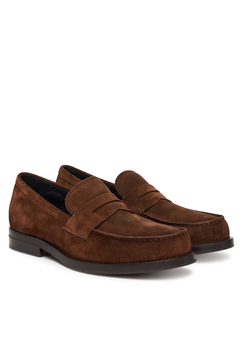 Mocasini barbati,  Dark Brown 204, piele naturala