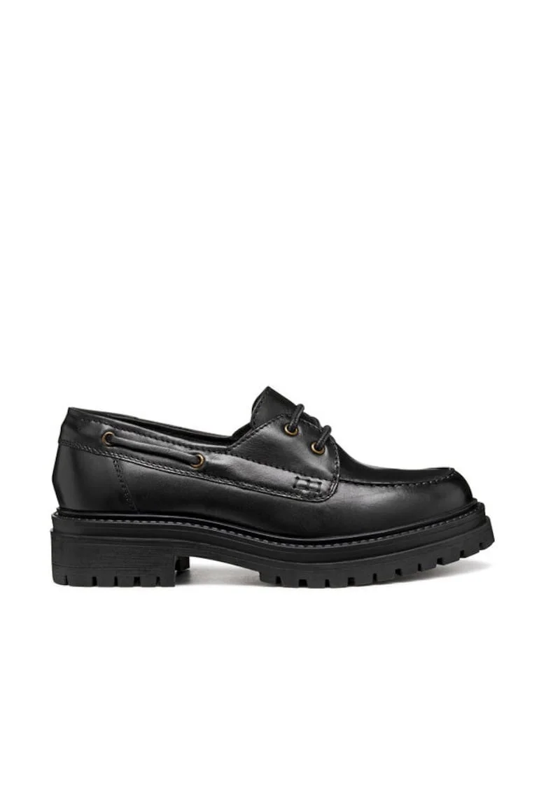Mocasini dama,  D Iridea, piele naturala, negru