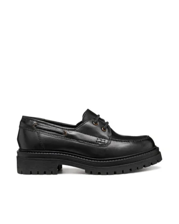Mocasini dama,  D Iridea, piele naturala, negru