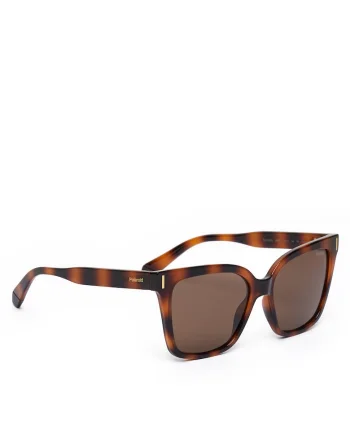 Ochelari de soare dama  material plastic, Maro