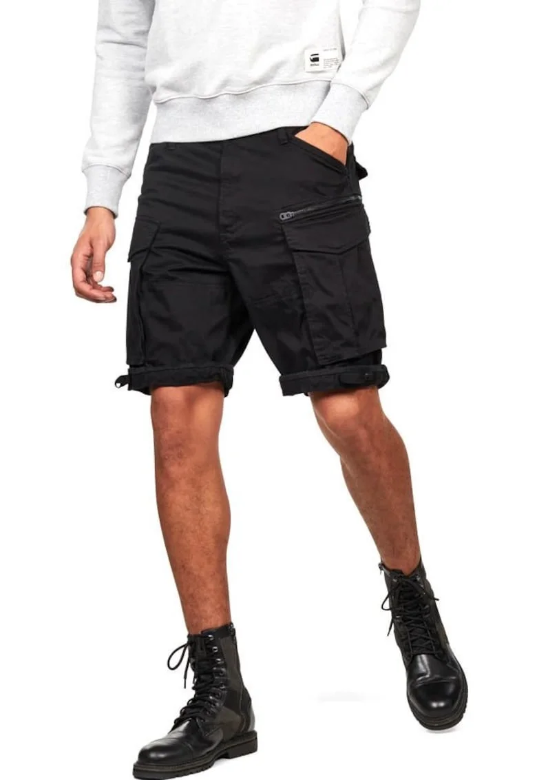 Pantaloni scurti pentru barbati,  Bumbac/Elastan, Negru,
