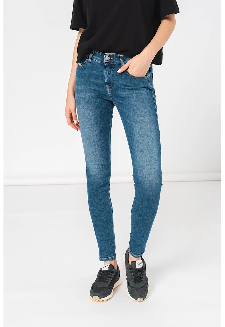 Blugi super skinny cu aspect decolorat Standy, Albastru