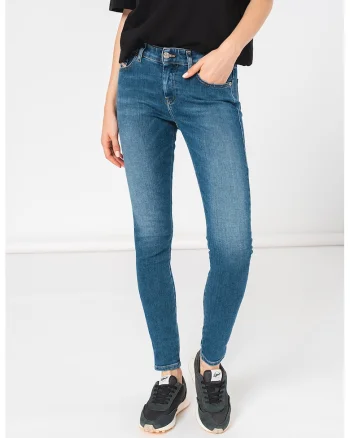Blugi super skinny cu aspect decolorat Standy, Albastru