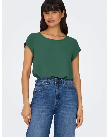 Bluza cu terminatie asimetrica Vic, Verde aquamarin