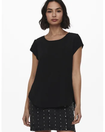 Bluza cu terminatie asimetrica Vic, Negru