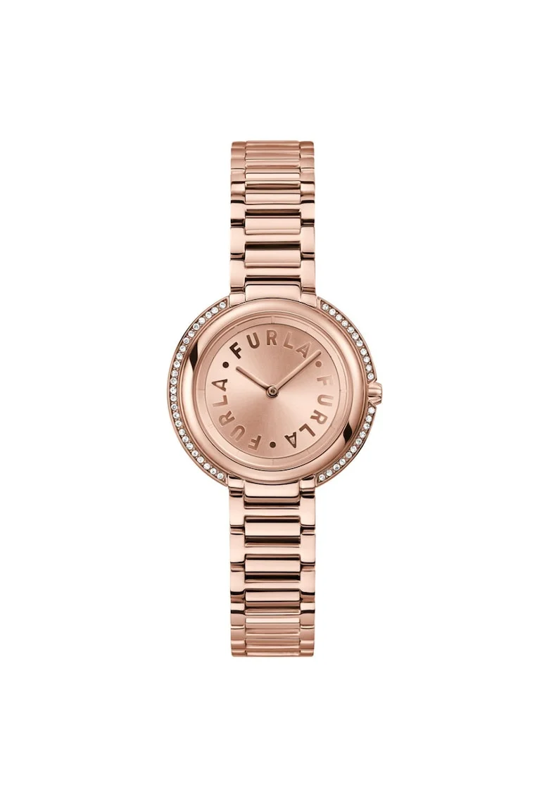 Ceas dama  Icon Shape, roz auriu, 34mm, bratara, cristale