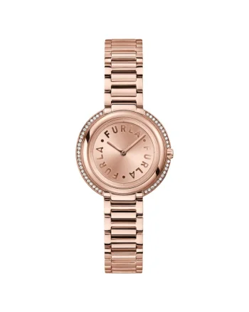 Ceas dama  Icon Shape, roz auriu, 34mm, bratara, cristale
