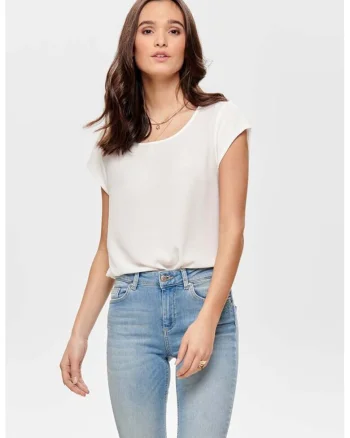 Bluza cu terminatie asimetrica Vic, Alb