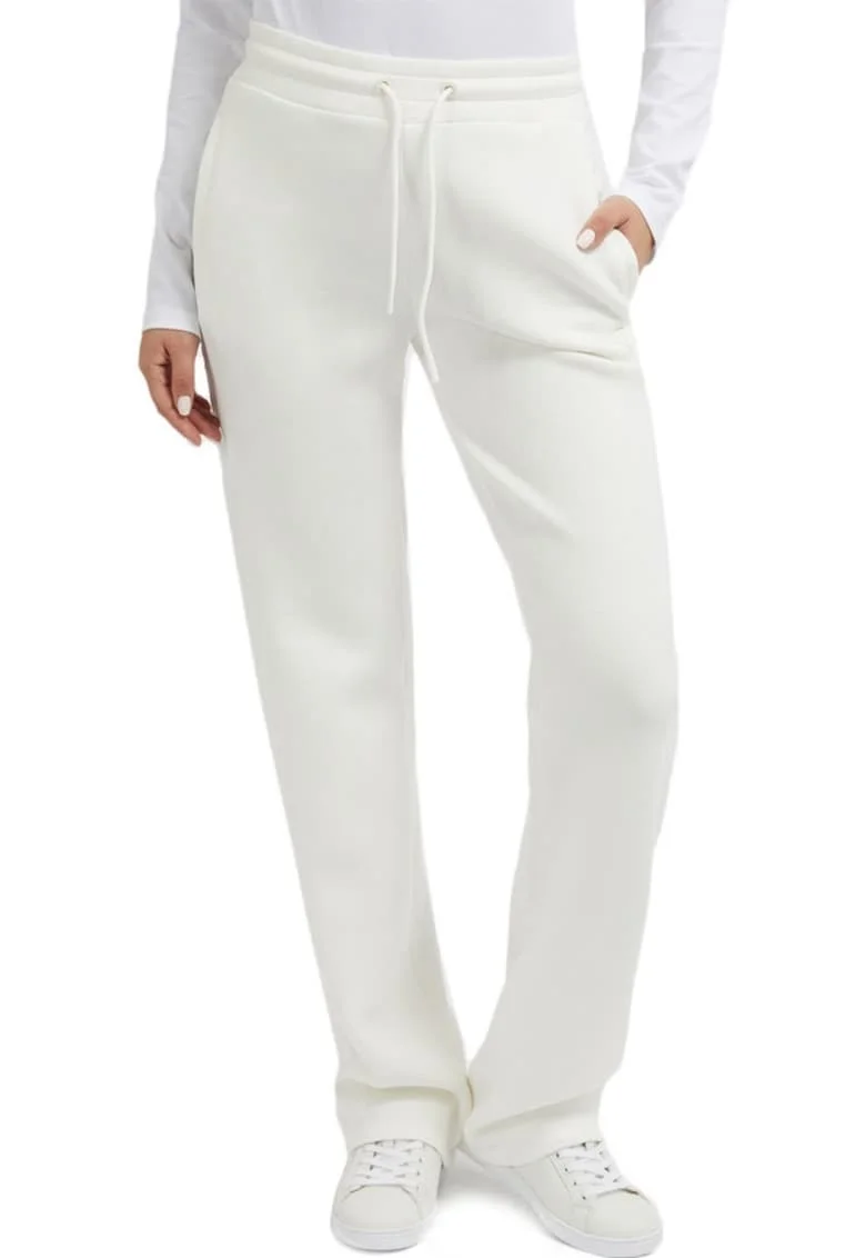 Pantaloni de dama,  Elastan/Poliamida/Viscoza, Alb,