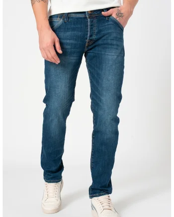 Blugi slim fit Glenn Fox, Albastru inchis