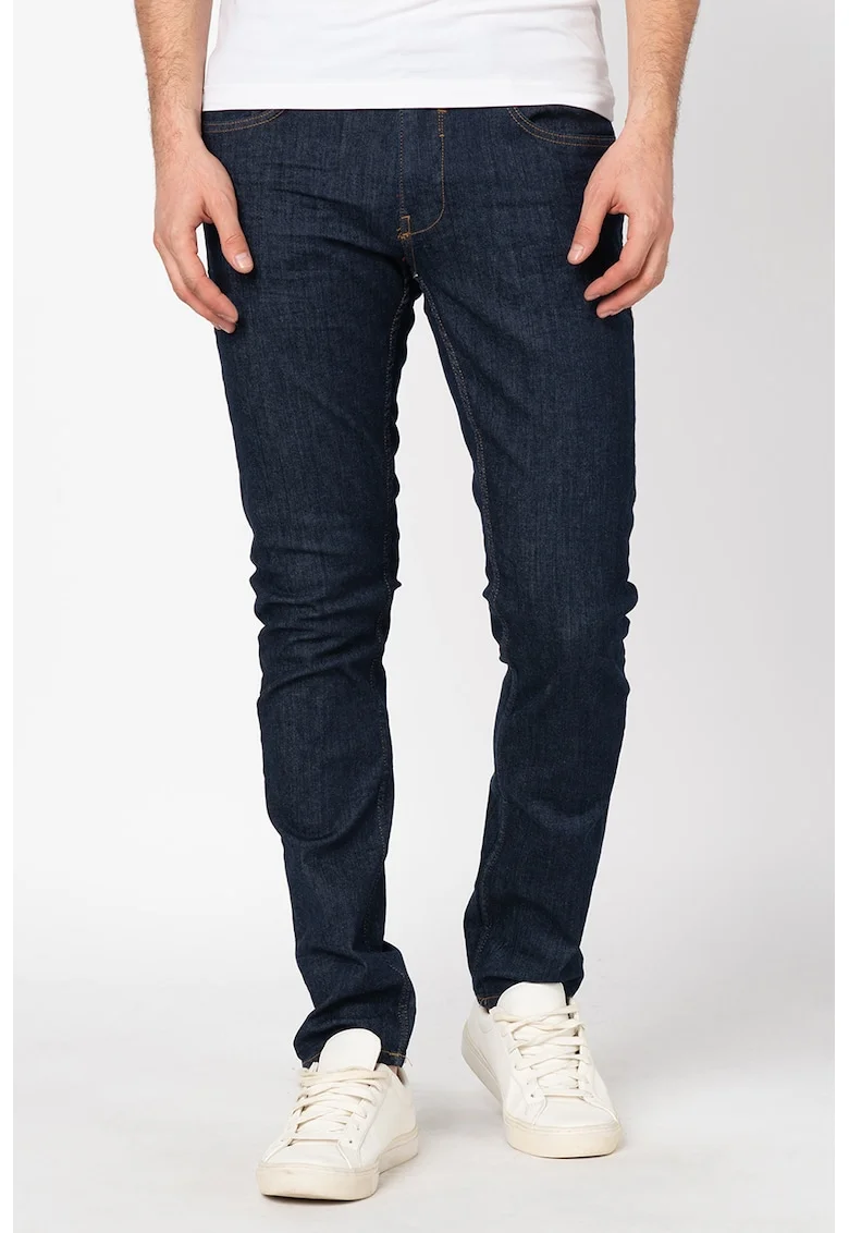 Blugi slim fit Jet 5, Albastru inchis