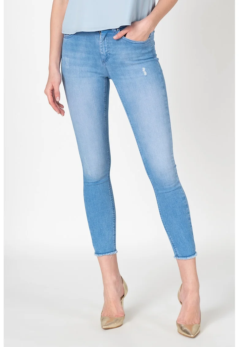 Blugi skinny cu talie inalta Blush, Albastru deschis