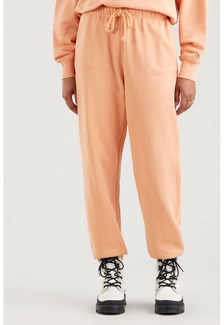 Pantaloni sport relaxed fit cu buzunare laterale, Piersica