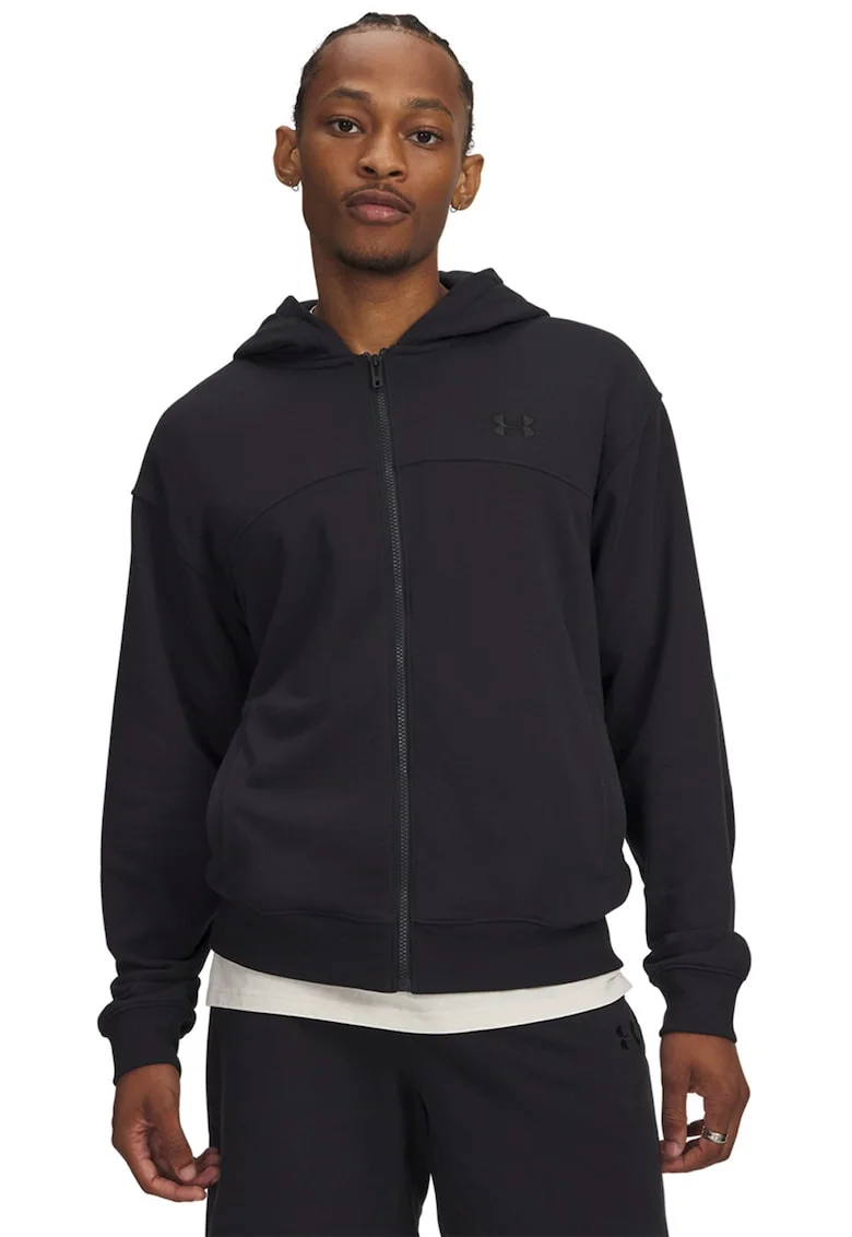Hanorac lejer si usor cu broderie logo discreta Rival, Negru