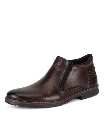 Pantofi barbati,  semi-ghete, piele naturala, maro