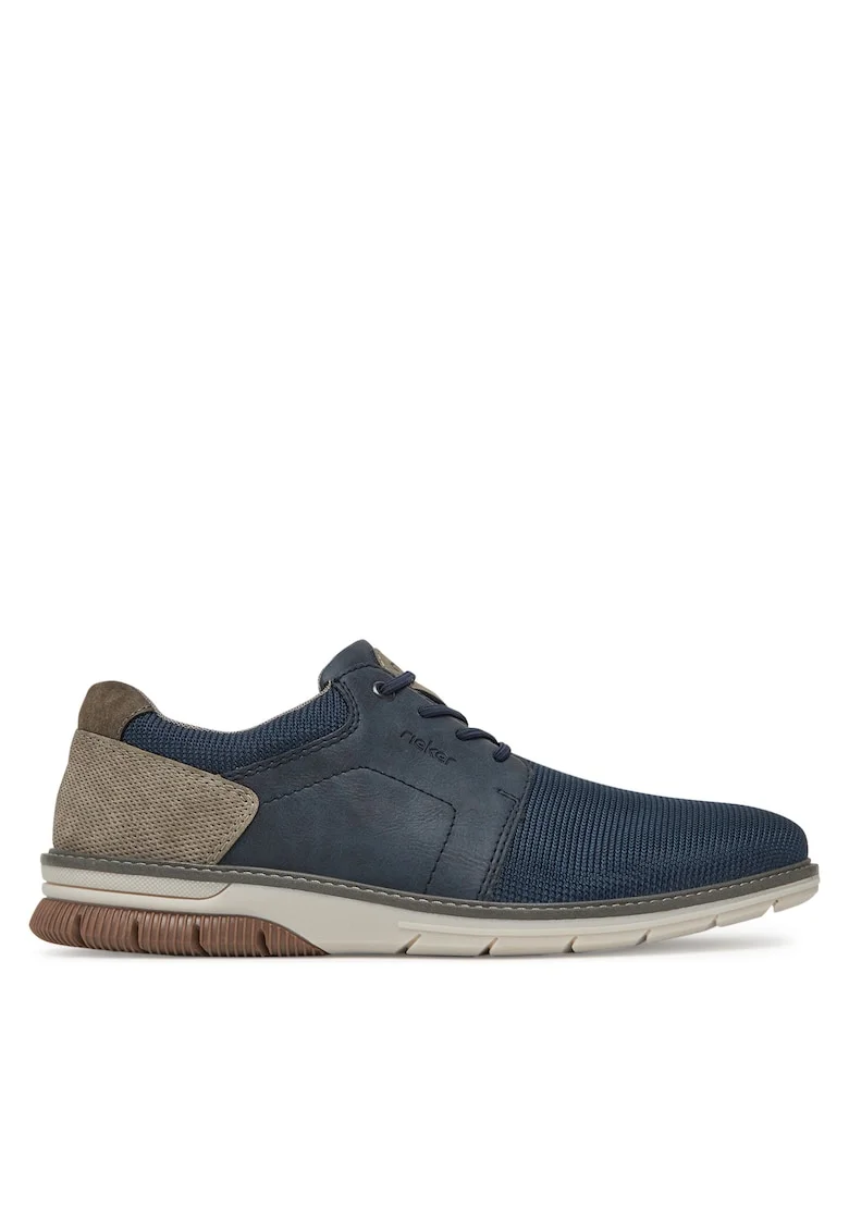 Pantofi barbati,  jumatate de botine, bleumarin, tesatura