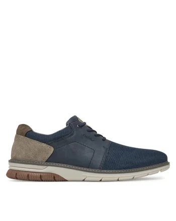 Pantofi barbati,  jumatate de botine, bleumarin, tesatura