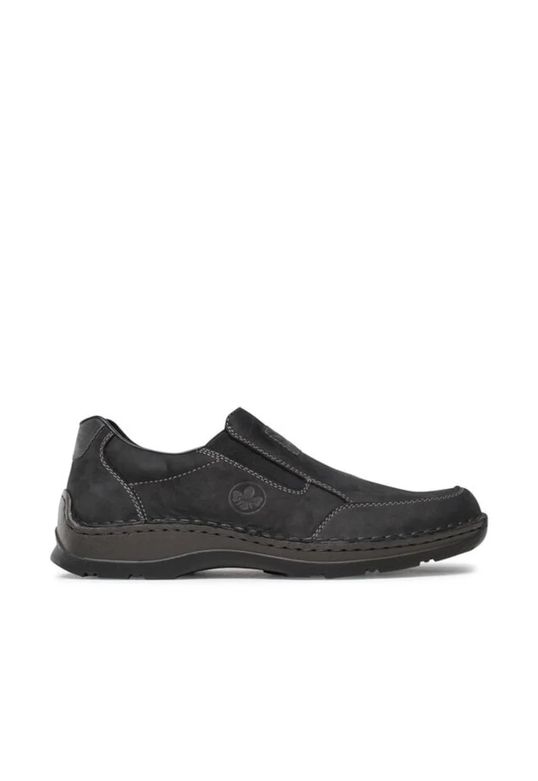 Pantofi barbati,  05354-00, piele naturala, negru,