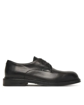 Pantofi barbati,  ghete, piele naturala, negru