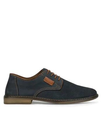 Pantofi barbati,  bleumarin, piele naturala