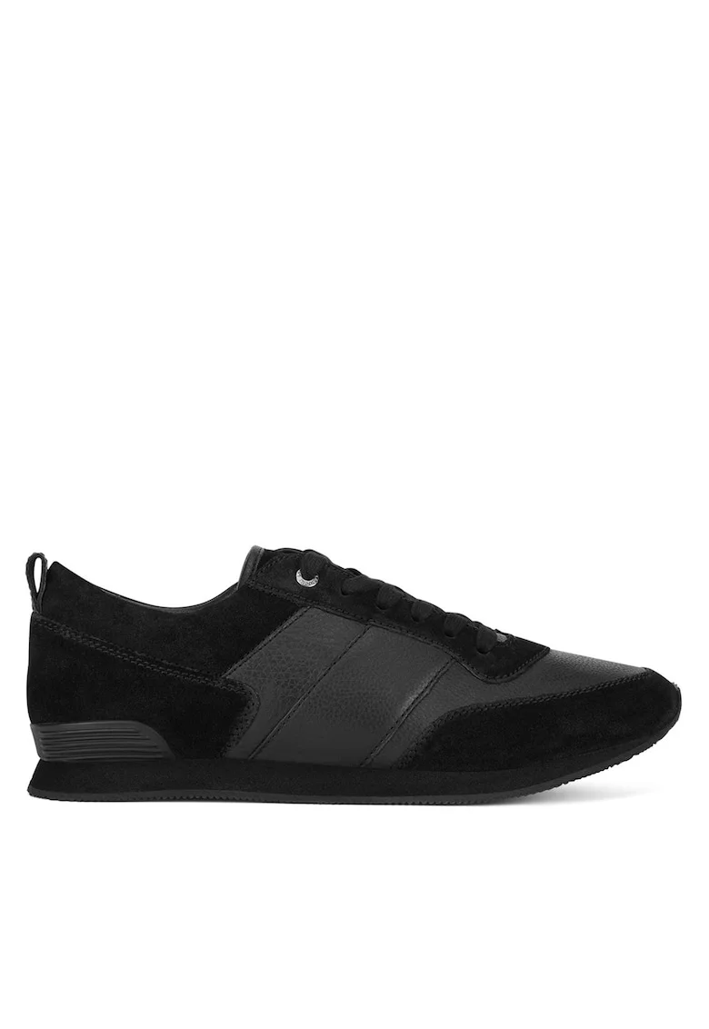 Pantofi barbati,  LENARK-07 MI08, piele naturala, negre