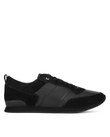 Pantofi barbati,  LENARK-07 MI08, piele naturala, negre