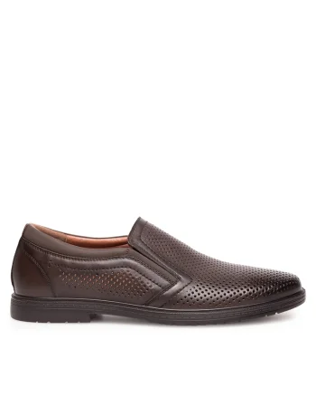 Pantofi barbatesti,  MF1635-1, piele naturala, maro,