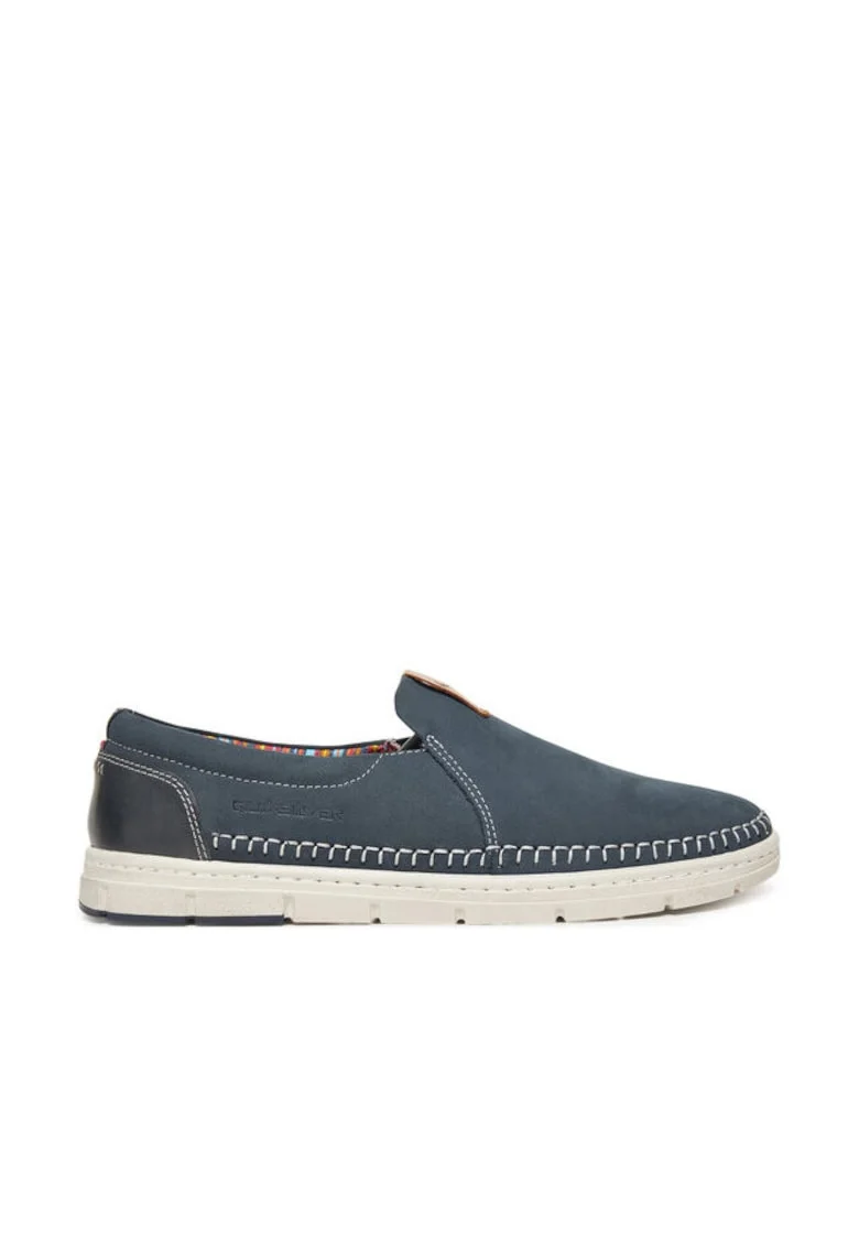 Pantofi barbati,  bleumarin, piele naturala - 69874, Bleumarin