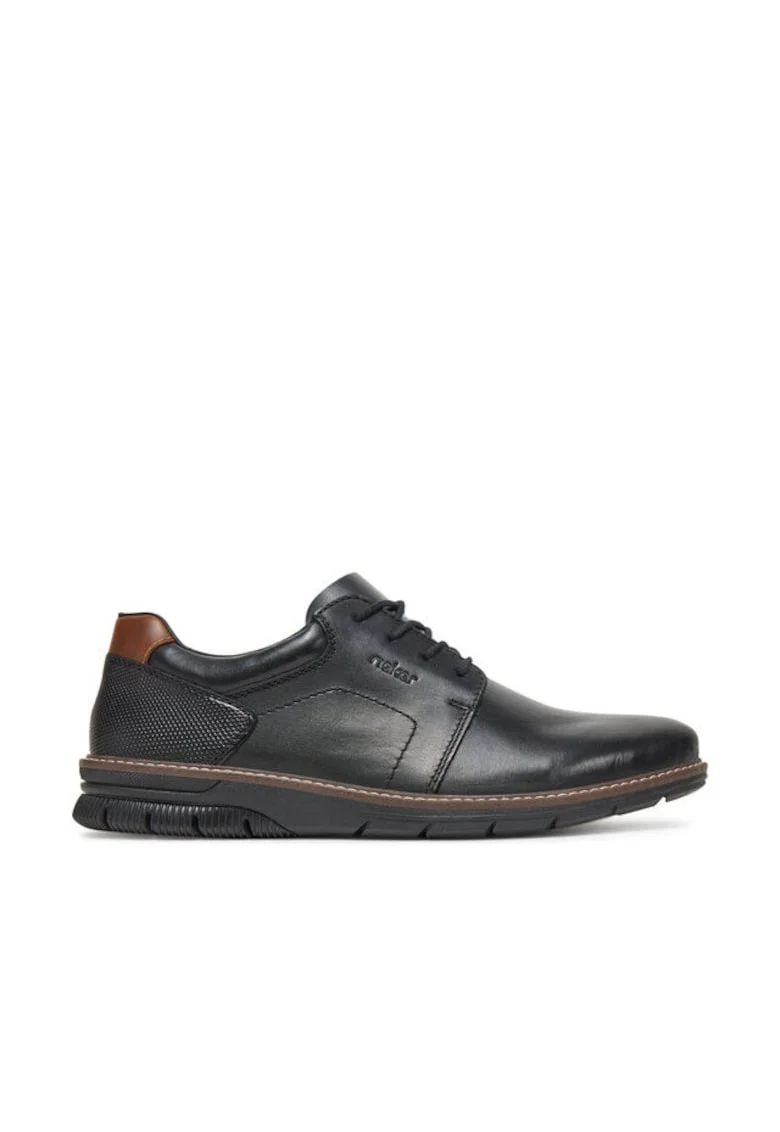Pantofi barbati,  piele naturala, 69875, Negru