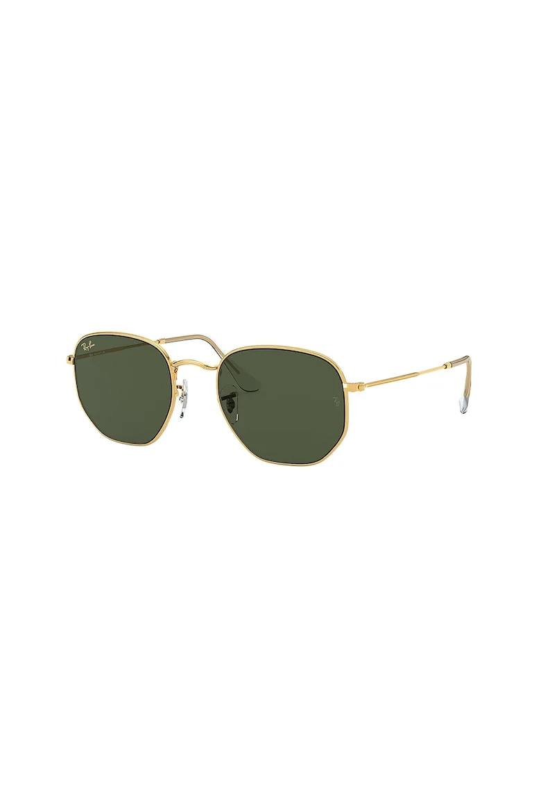 Ochelari de soare unisex cu lentile in degrade - 65569, Verde/Auriu