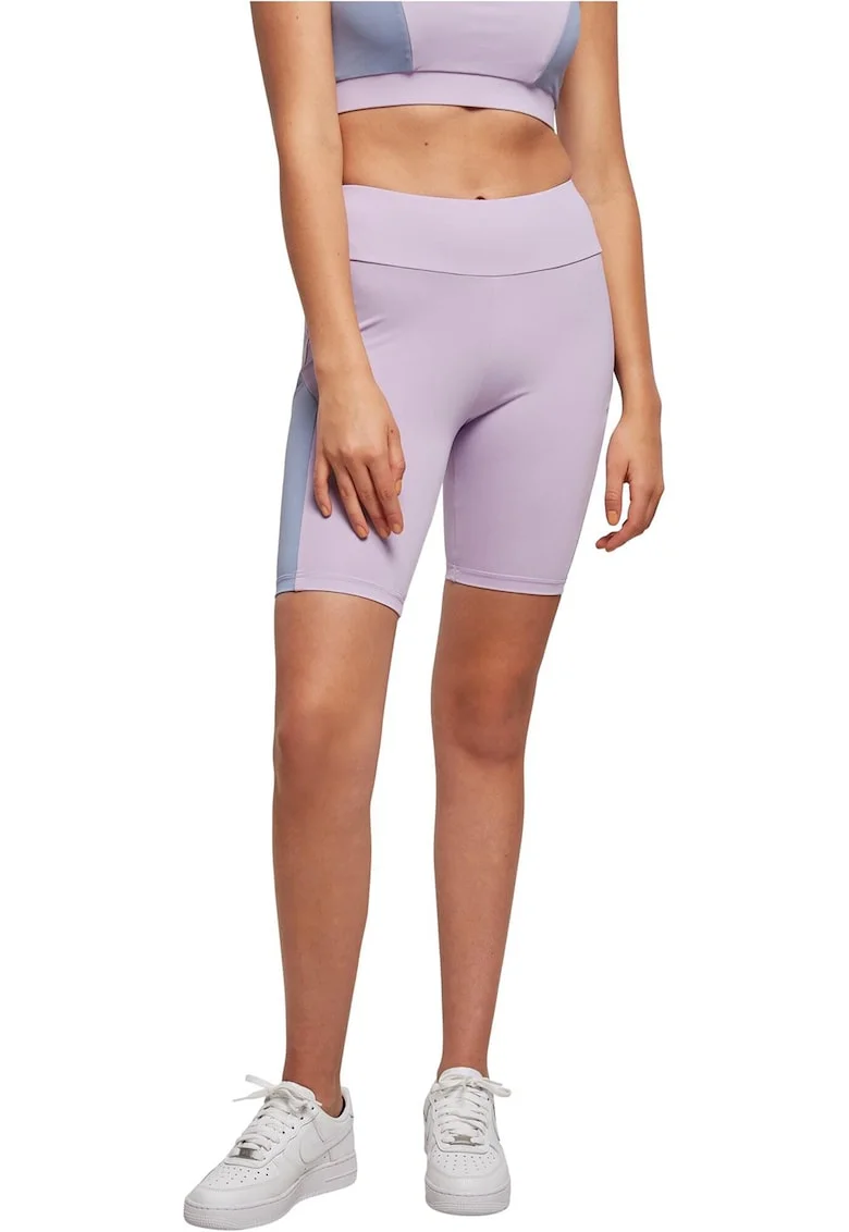 Colanti scurti cu talie inalta, Albastru pastel/Lila