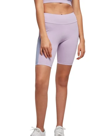 Colanti scurti cu talie inalta, Albastru pastel/Lila