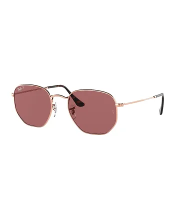 Ochelari de soare unisex cu lentile in degrade - 65569, Auriu/Auriu rose