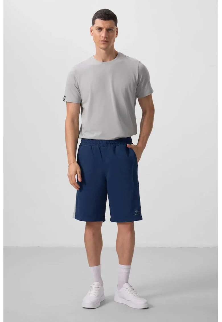 Pantaloni scurti, Barbati, TOMMY Pantaloni scurti supradimensionati din amestec de bumbac, Bleumarin