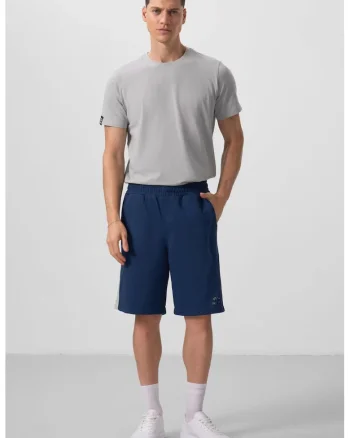 Pantaloni scurti, Barbati, TOMMY Pantaloni scurti supradimensionati din amestec de bumbac, Bleumarin