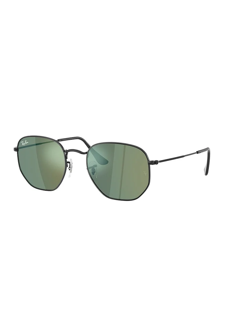 Ochelari de soare unisex cu lentile in degrade - 65569, Negru/Verde masliniu