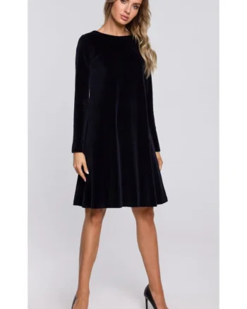 Rochie,  Bumbac / Poliester, Verde, Bleumarin