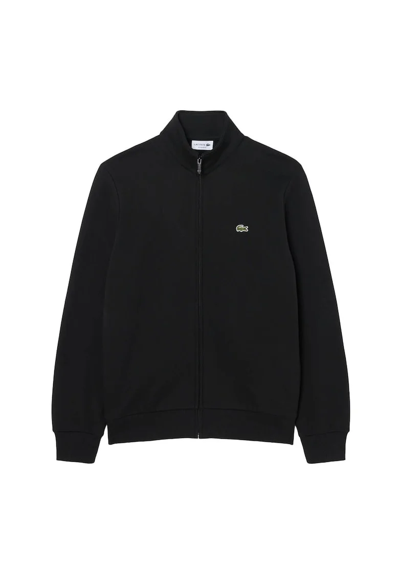 Bluza de trening cu croiala regular-fit si fermoar, Negru