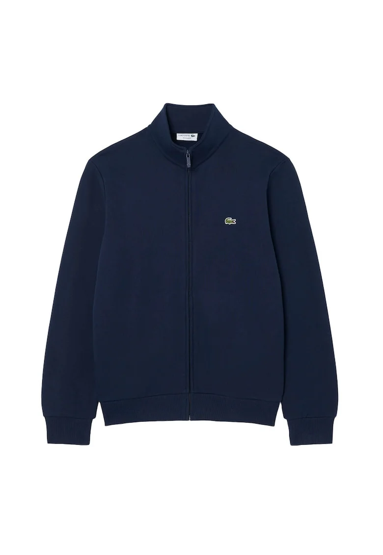 Bluza de trening cu croiala regular-fit si fermoar, Albastru inchis